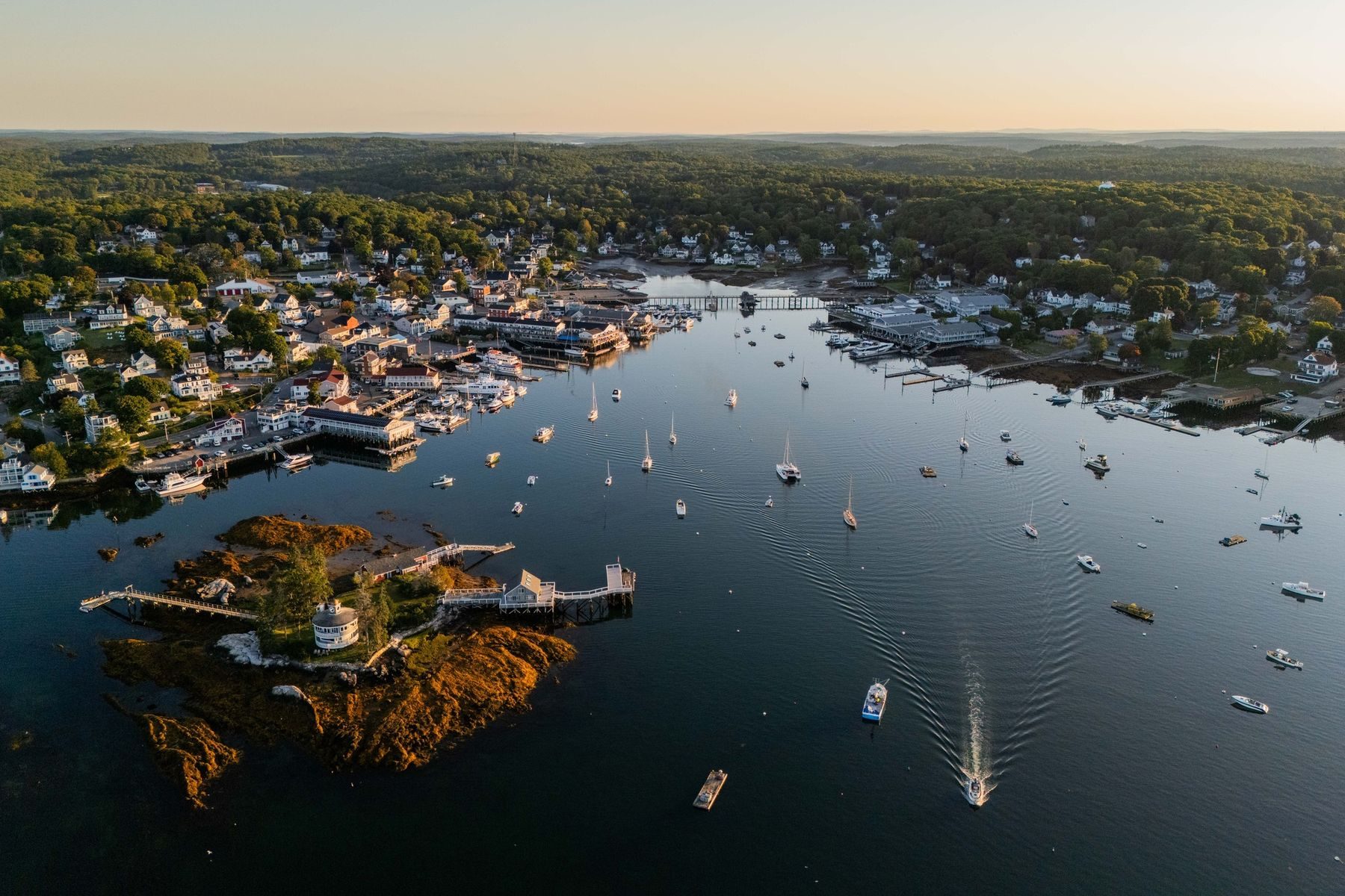 Boothbay Harbor from the air