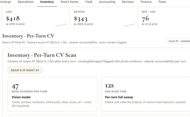 Inventory: camera scans 47 items per turn, damage flagged with photo evidence